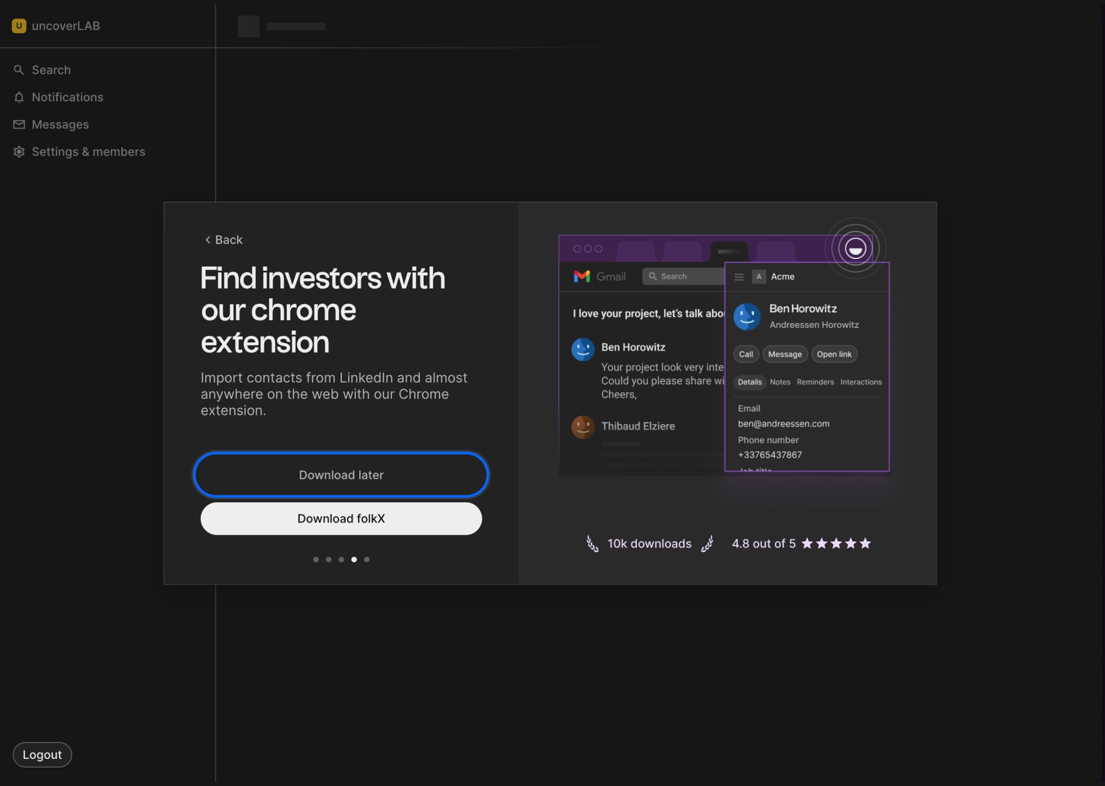 folk - onboarding flow