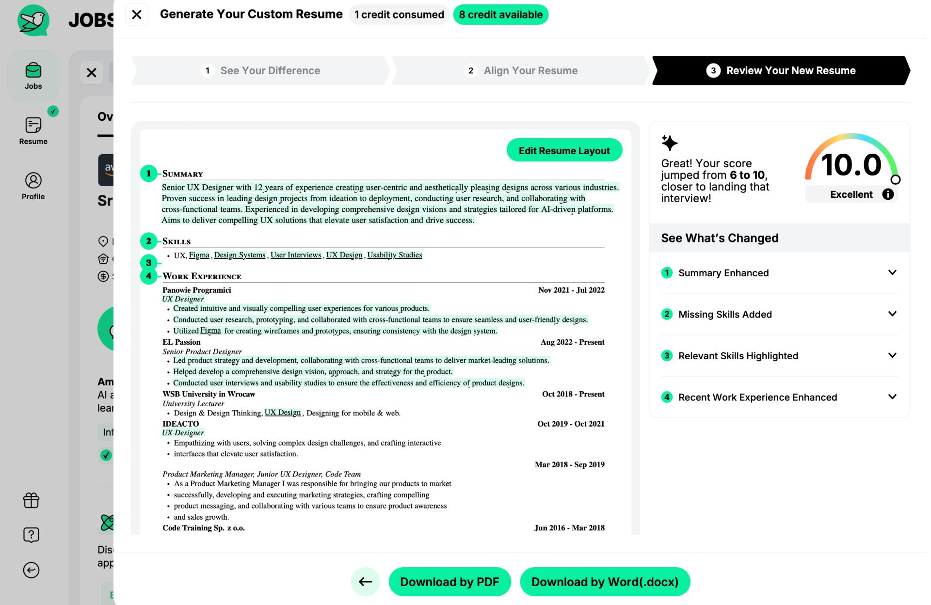 Generate Custom Resume